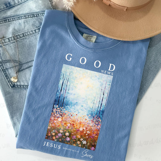 Good News Jesus Saves-DTF Transfer