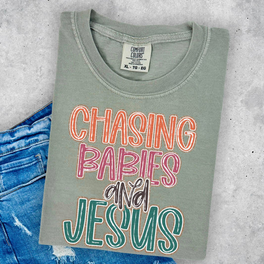 Chasing Babies & Jesus-DTF Transfer