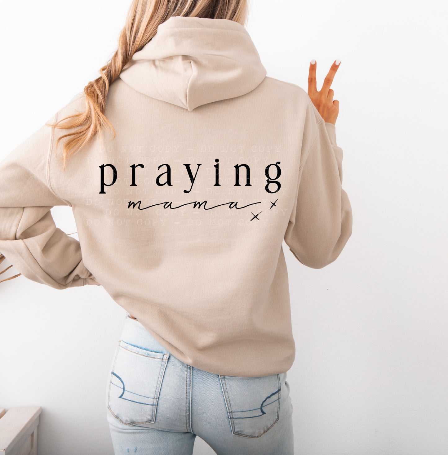 praying mama-screenprint transfer