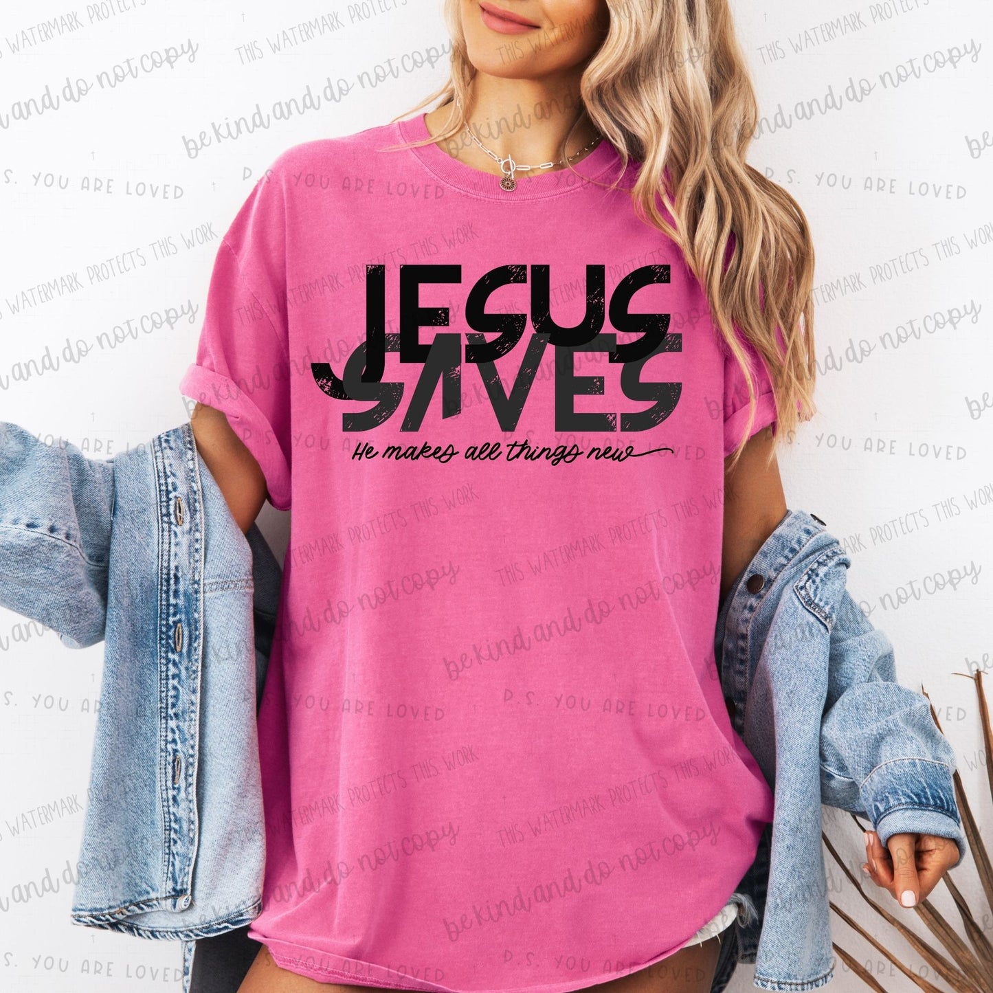 Jesus Saves He makes all things new-DTF Transfer