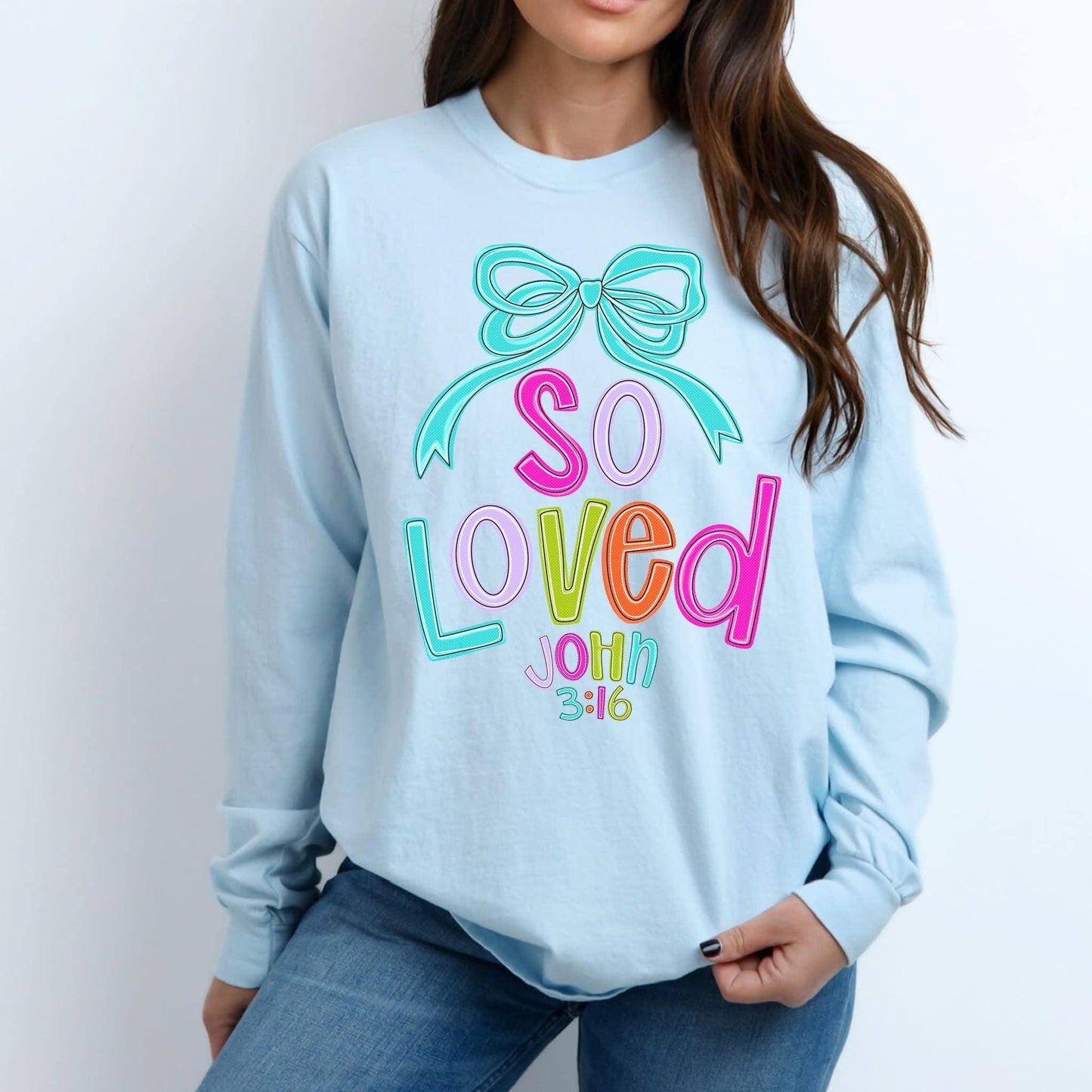 So Loved John 3:16 Bow- DTF Transfer