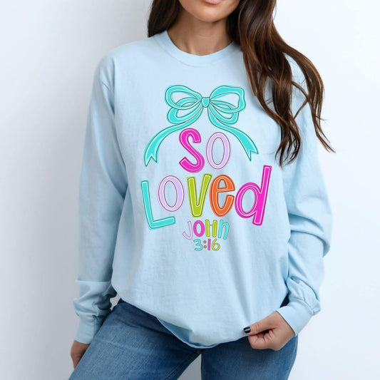 So Loved John 3:16 Bow- DTF Transfer