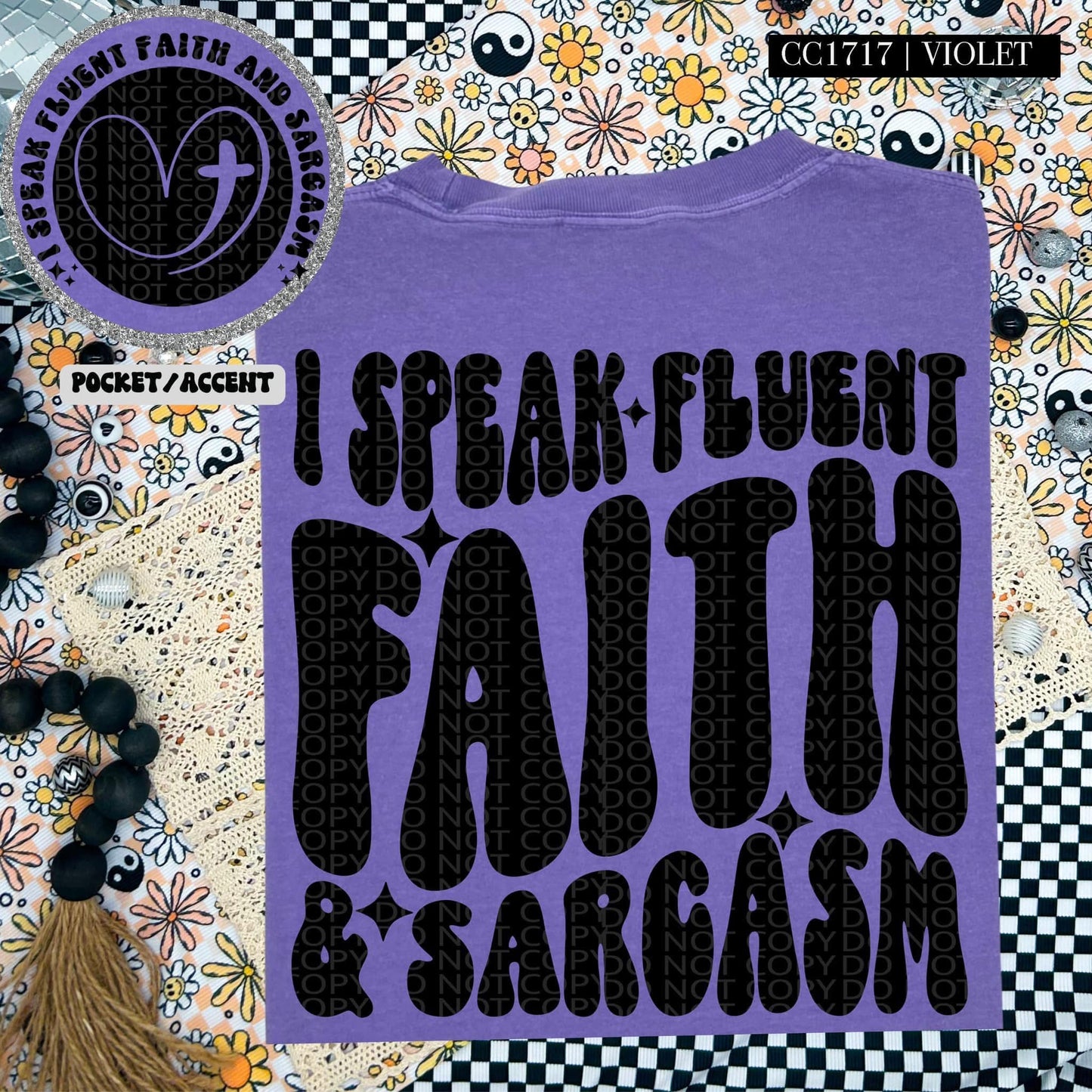 I speak fluent Faith & Sarcasm-SET-DTF Transfer