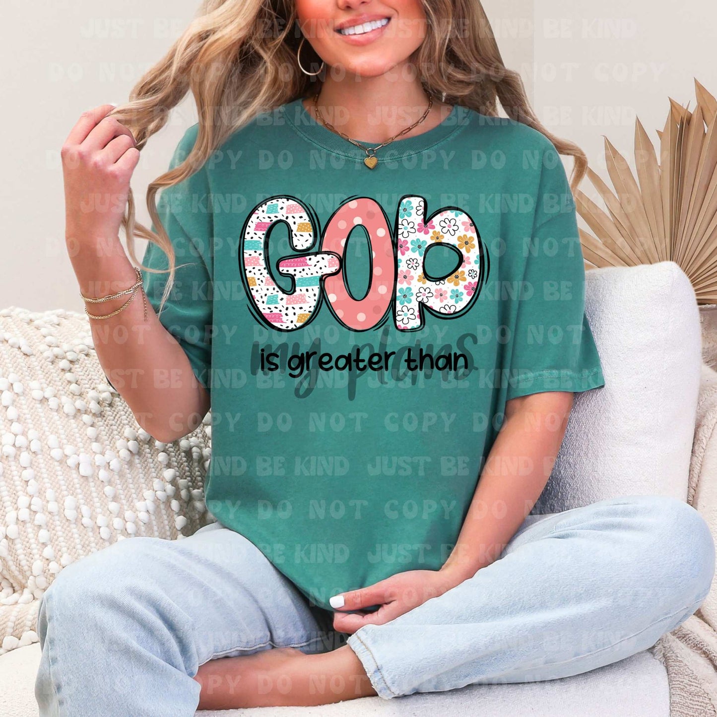 God is greater than my plans- DTF Transfer
