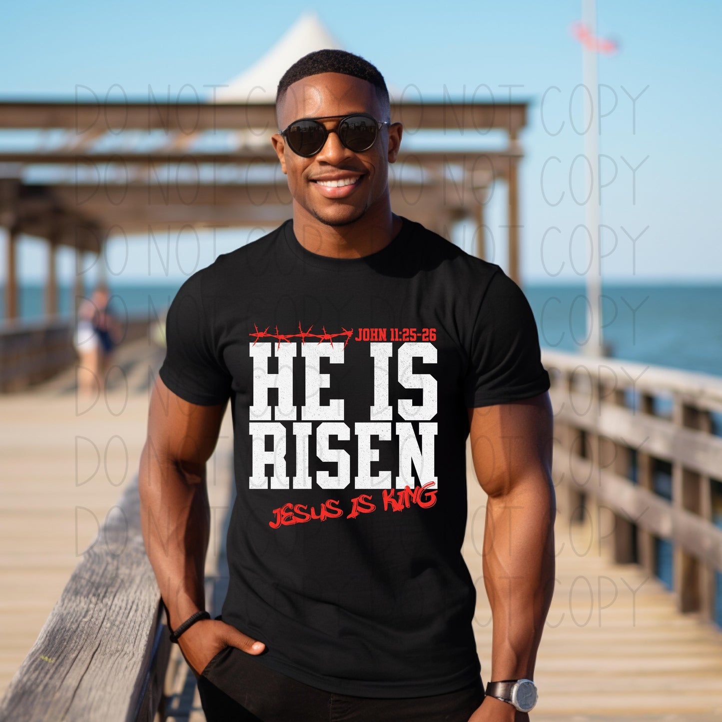 He is Risen Jesus is King- DTF Transfer