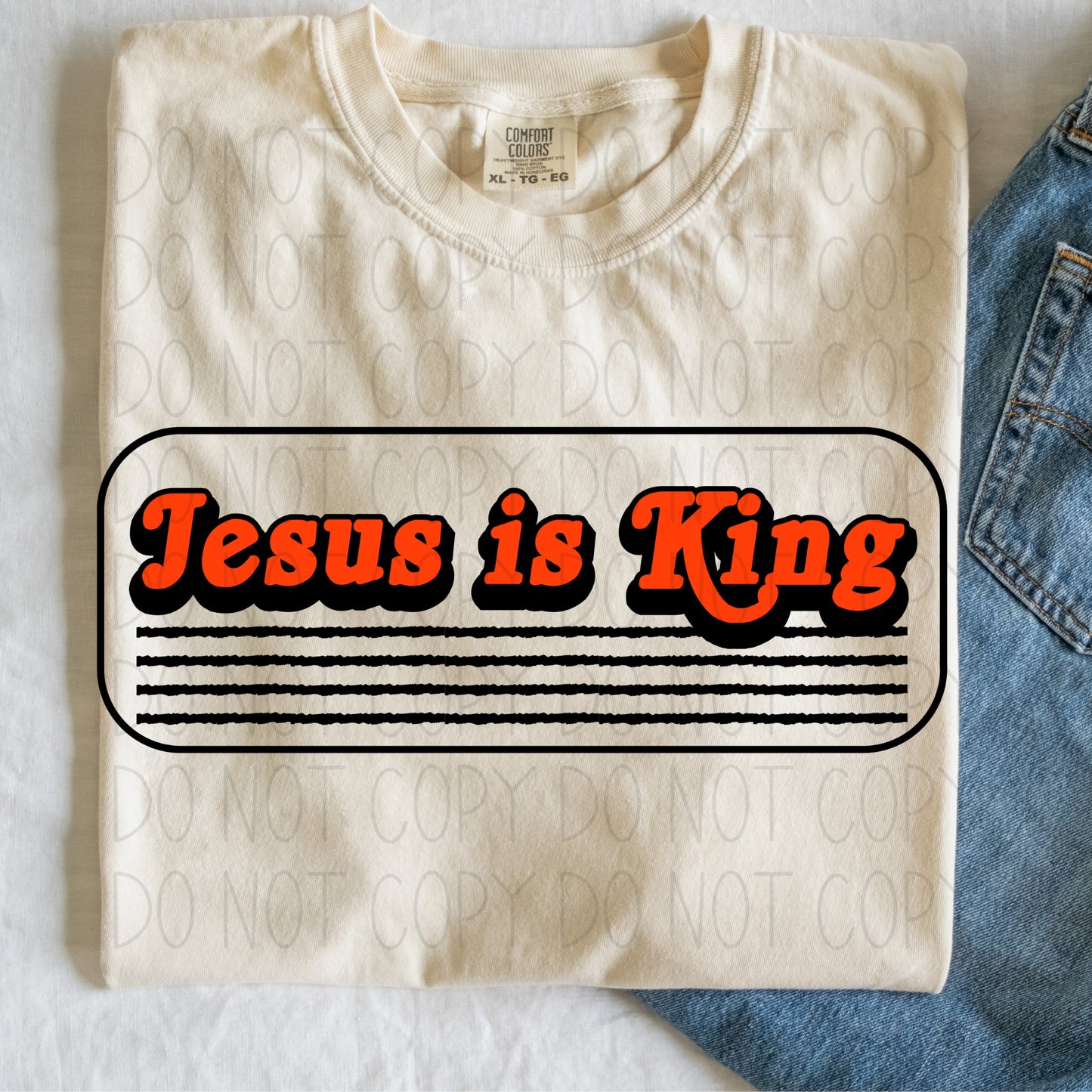 Jesus is King - DTF Transfer