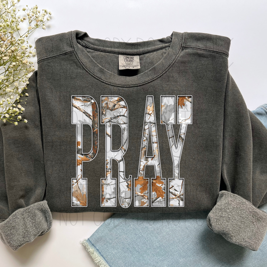 pray Gray Camo- DTF Transfer