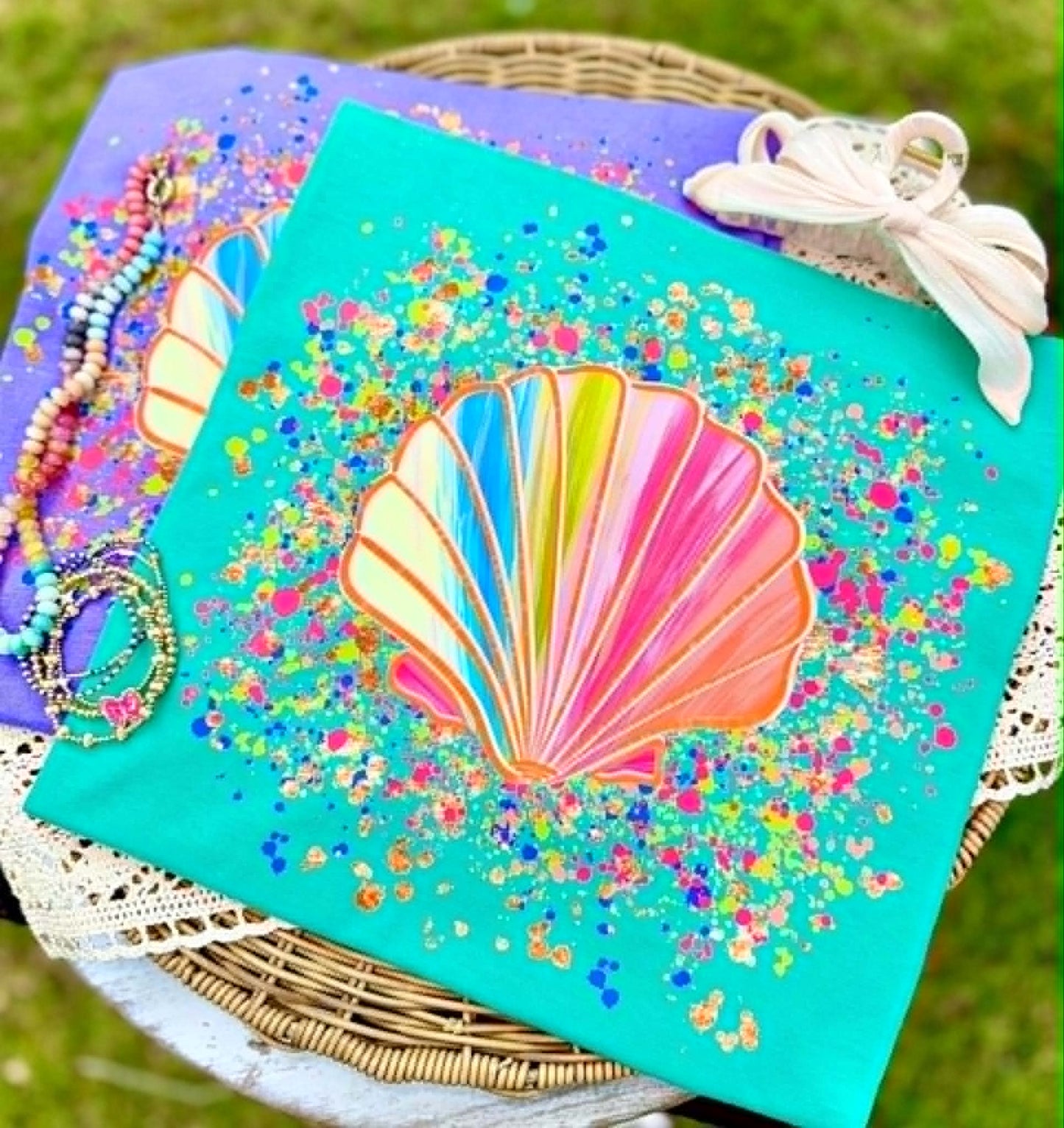 Watercolor seashell- DTF Transfer