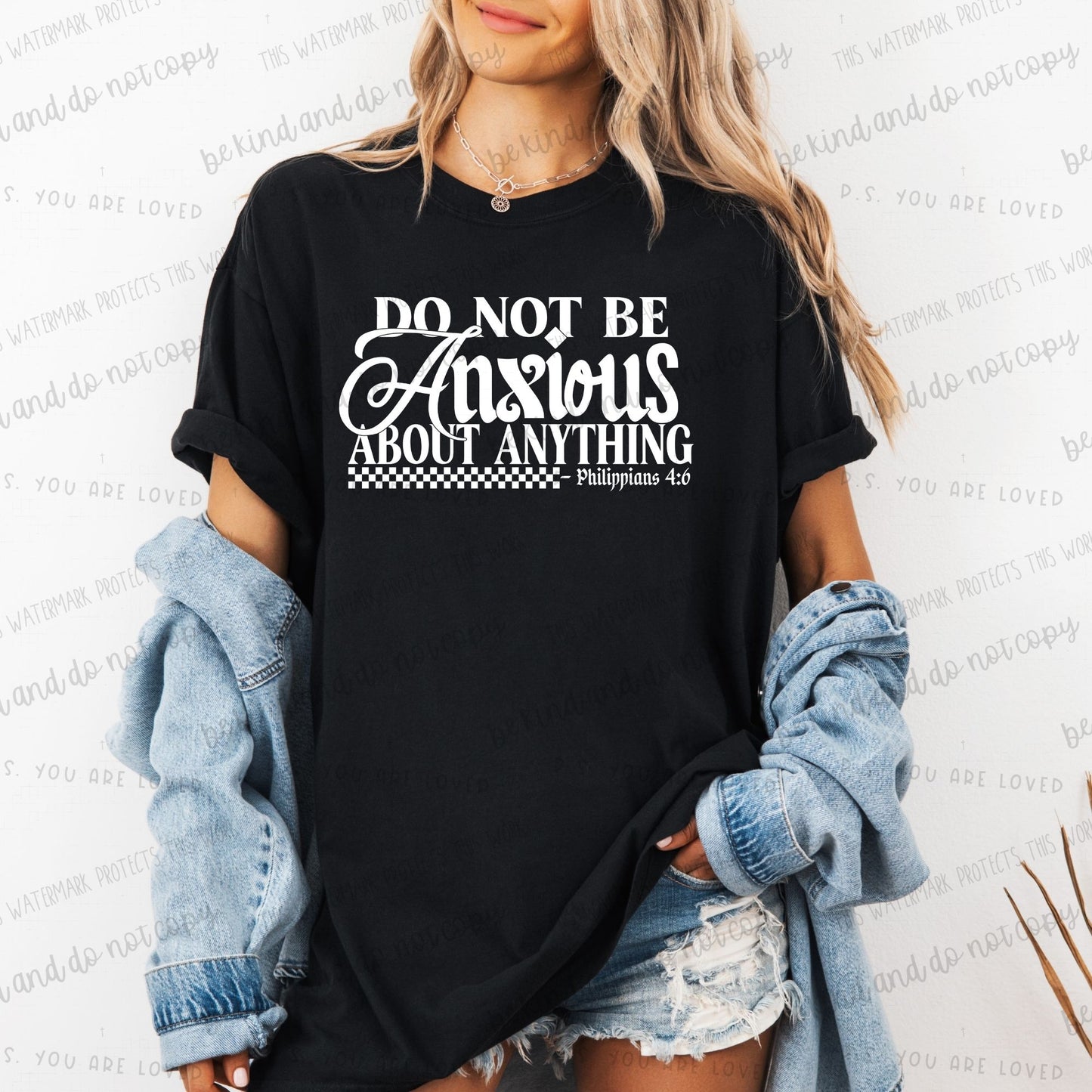 Do not be anxious about anything Philippians 4:6-DTF Transfer