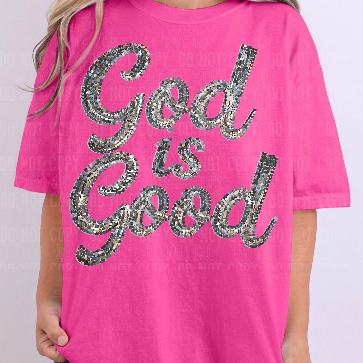 God is good Faux Sequins- DTF Transfer
