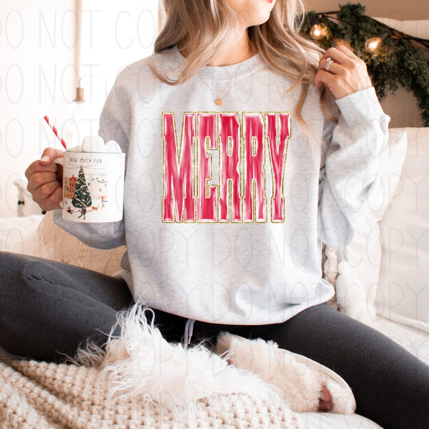 Merry distressed- DTF Transfer