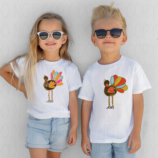 Turkey with darker feathers- DTF Transfer