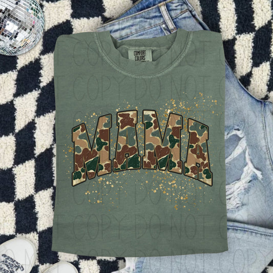 Mama with faux glitter- DTF Transfer