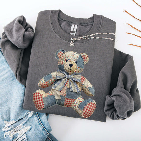 Quilted bear- DTF Transfer