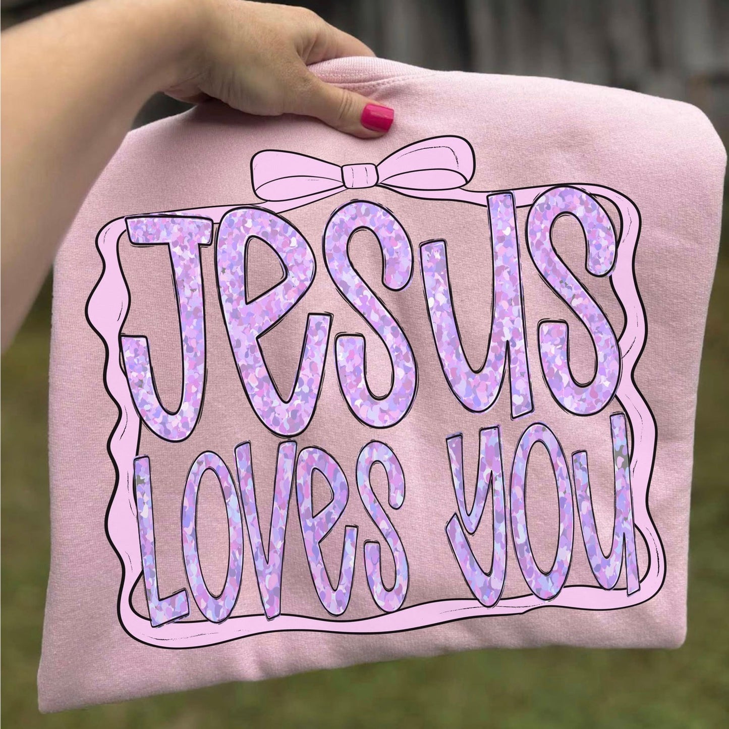 Jesus Loves you Purple- DTF Transfer