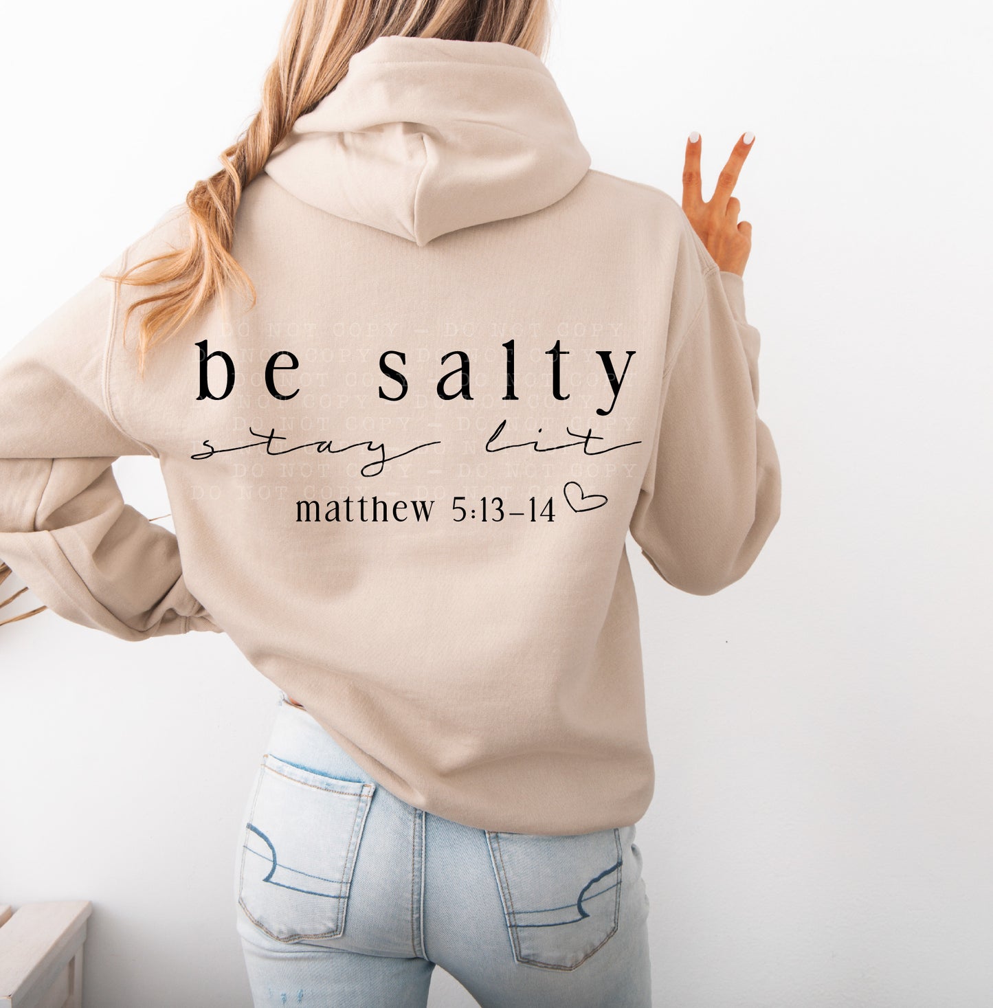 be salty stay lit - Matthew 5:13-14 -screenprint transfer