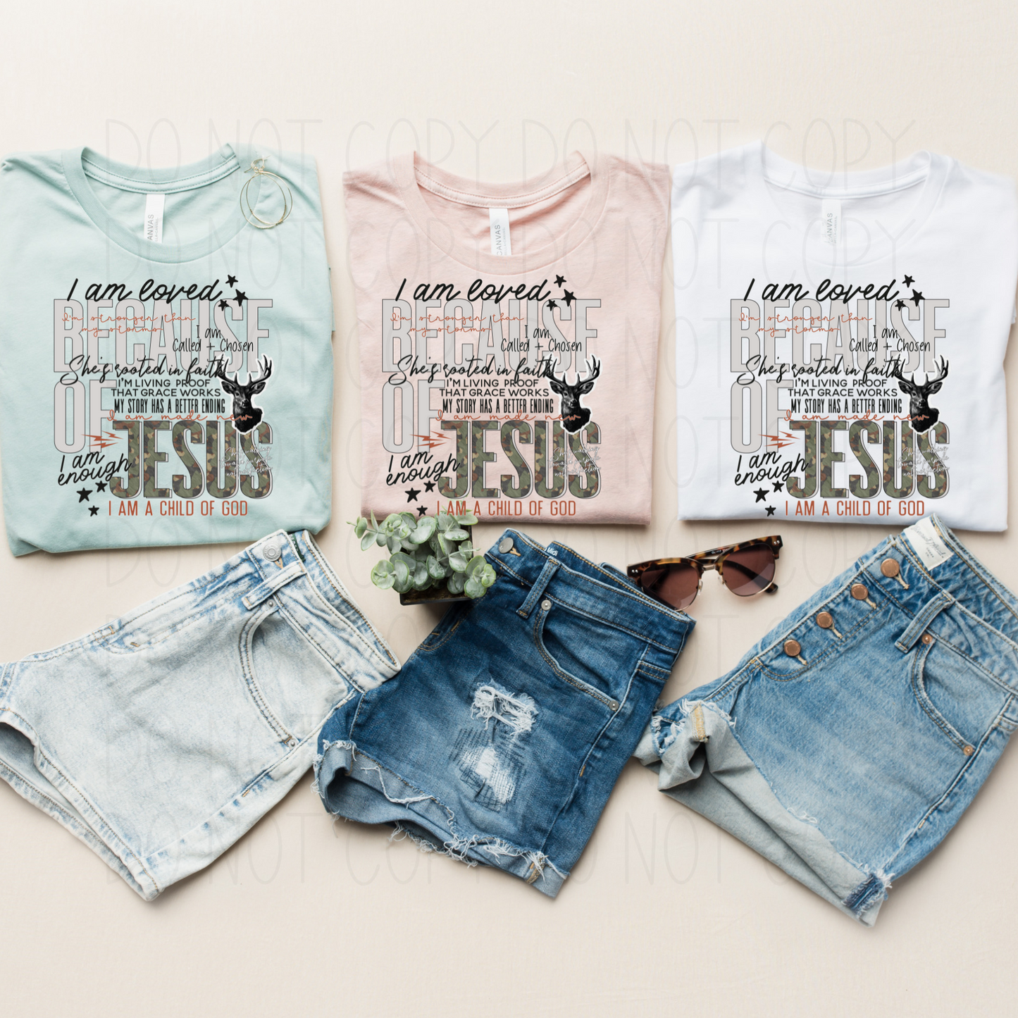I am loved because of Jesus - DTF Transfer