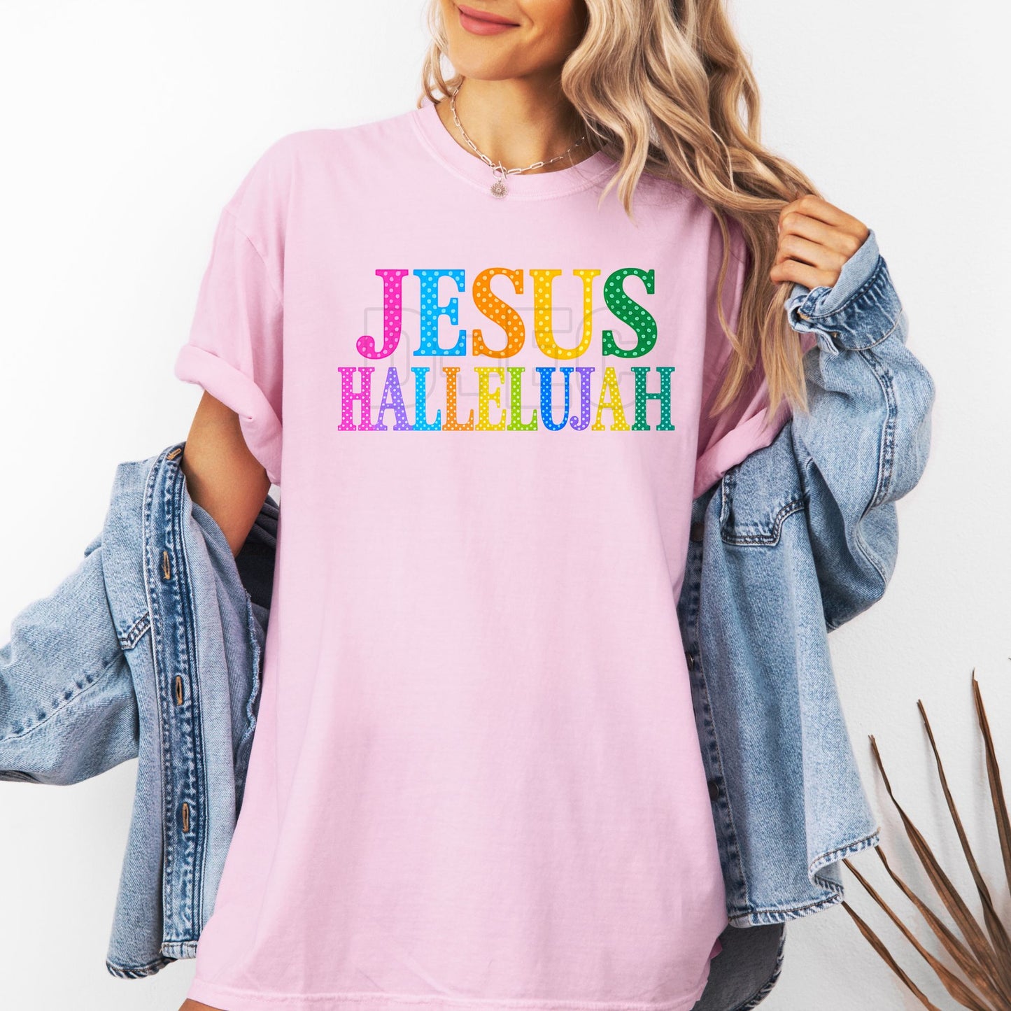 Jesus Hallelujah polka dot- DTF Transfer