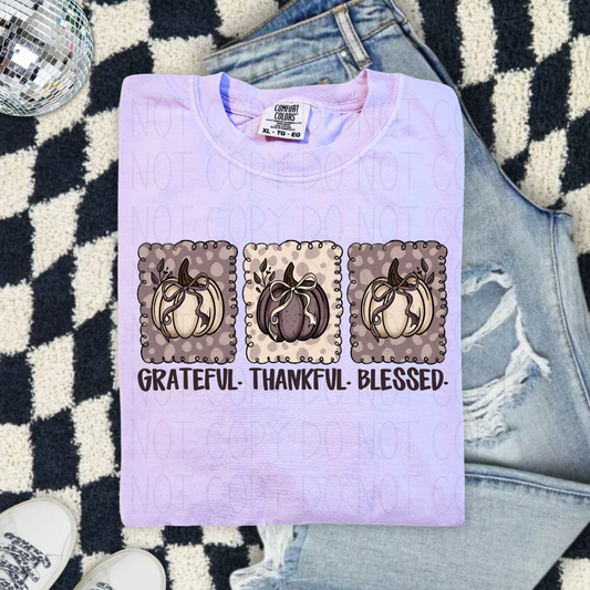 Grateful-Thankful-Blessed - DTF Transfer