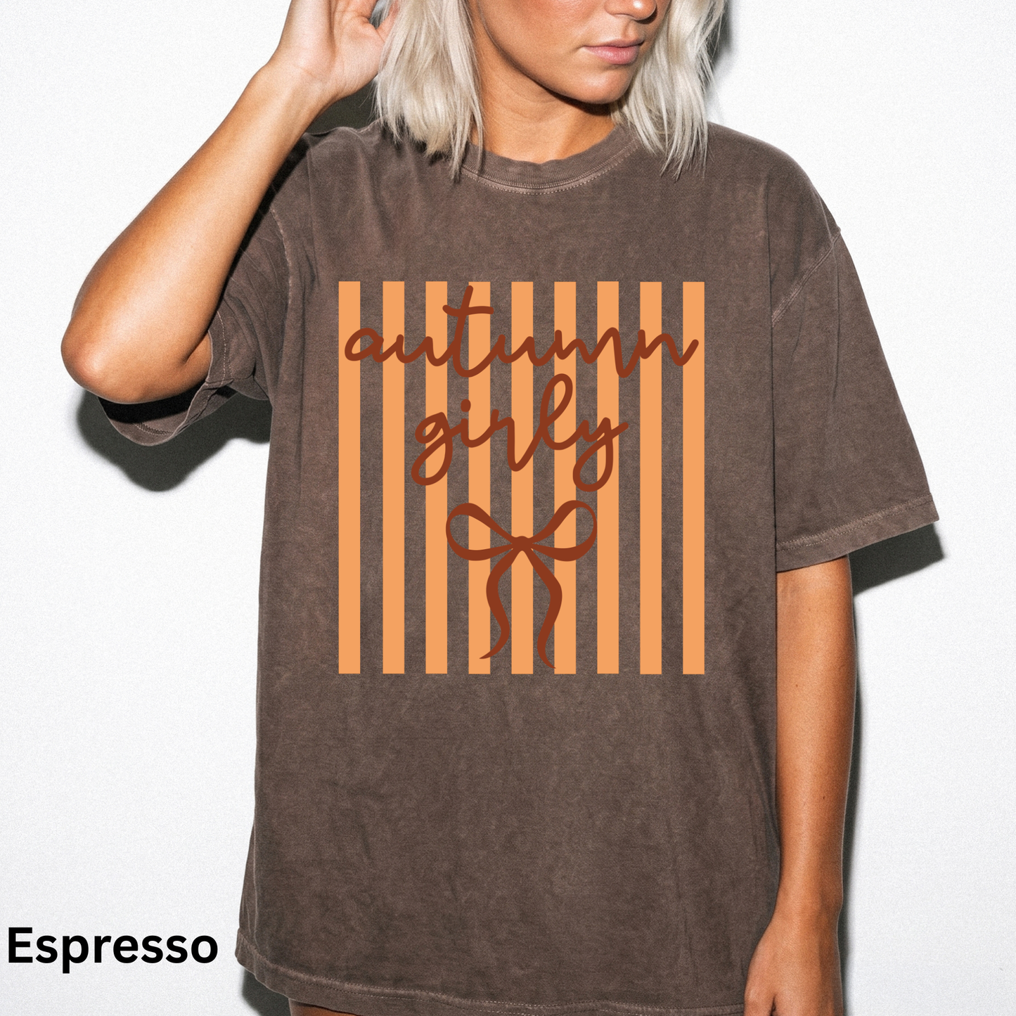 Autumn Girly Light Orange Stripes