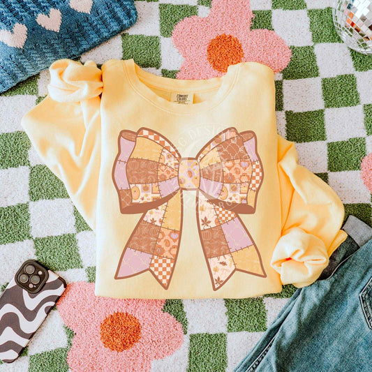 Patchwork Bow- DTF Transfer