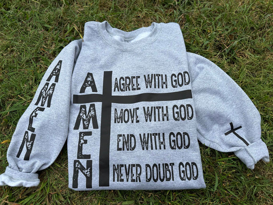 Amen (2 Sleeves + Front) -DTF Transfer