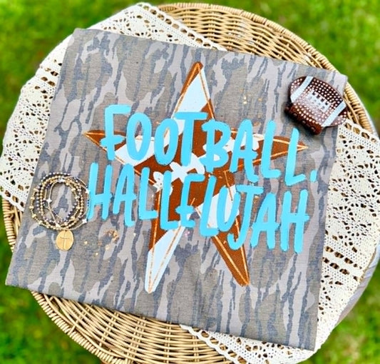 Football Hallelujah Columbia Blue - DTF Transfer