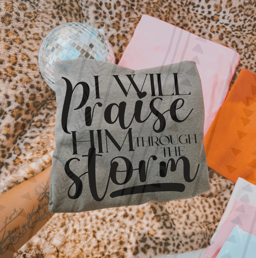 I will praise Him through the storm- DTF Transfer