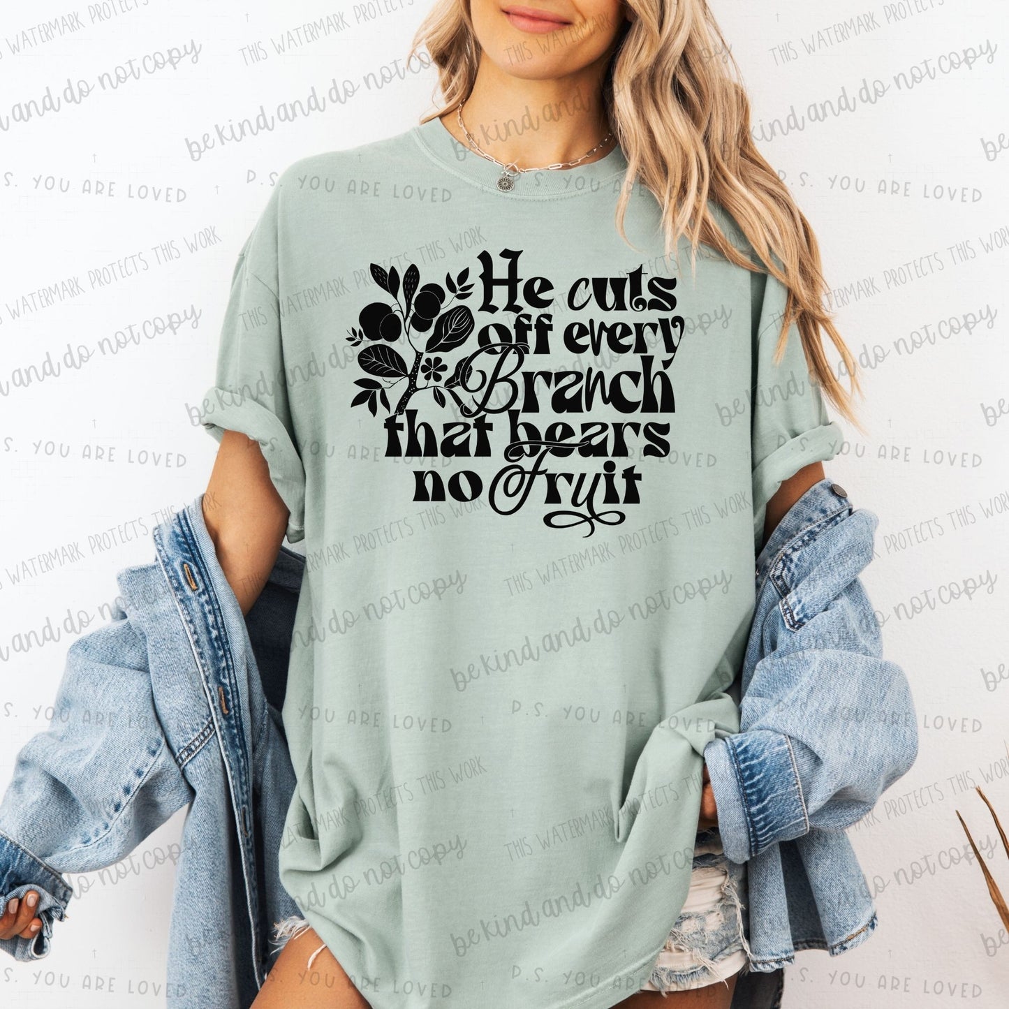 He cuts off every branch that bears no fruit-DTF Transfer