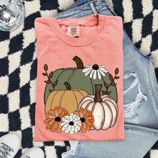 Floral Pumpkin Fall - DTF Transfer