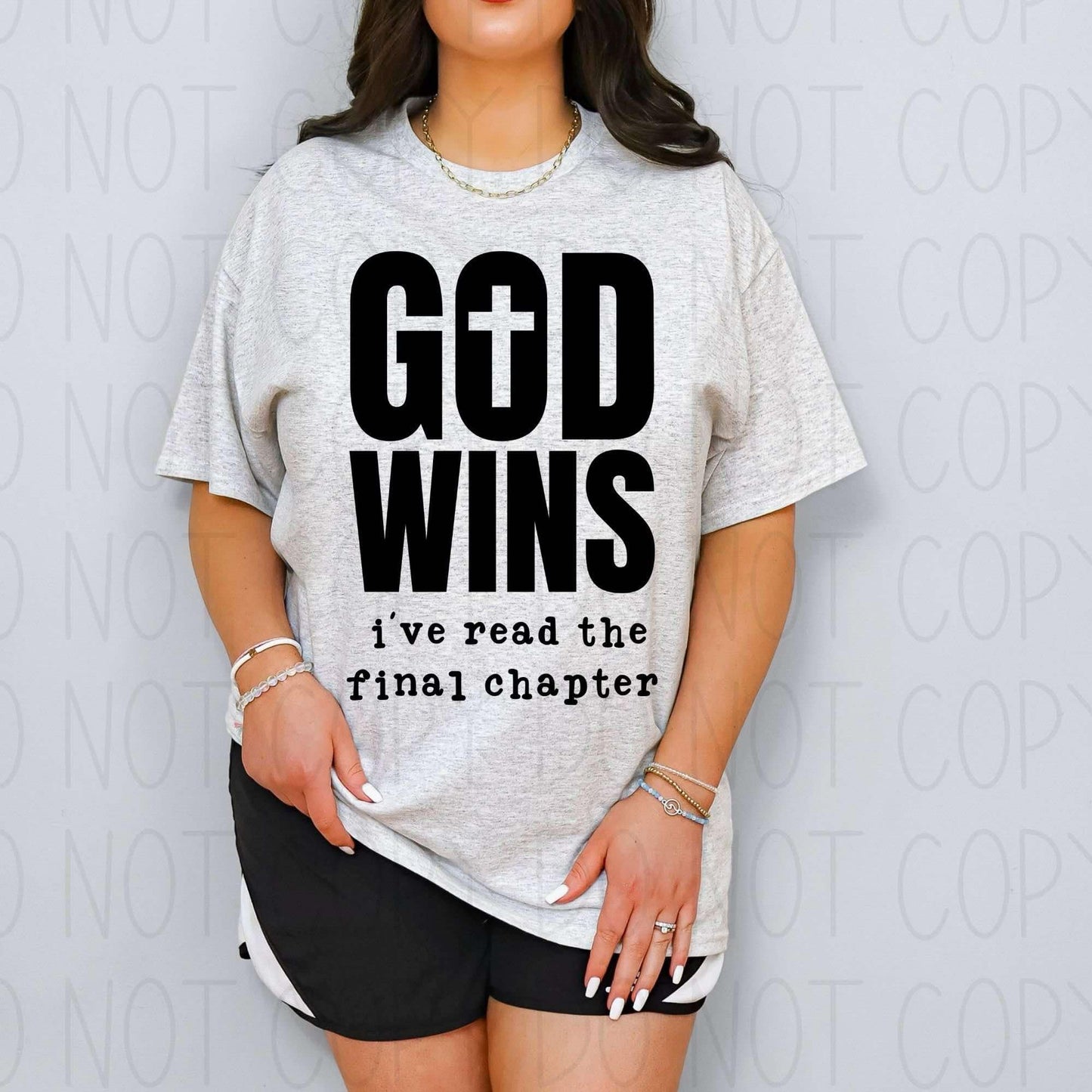 God wins I've read the final chapter- Completed Tee