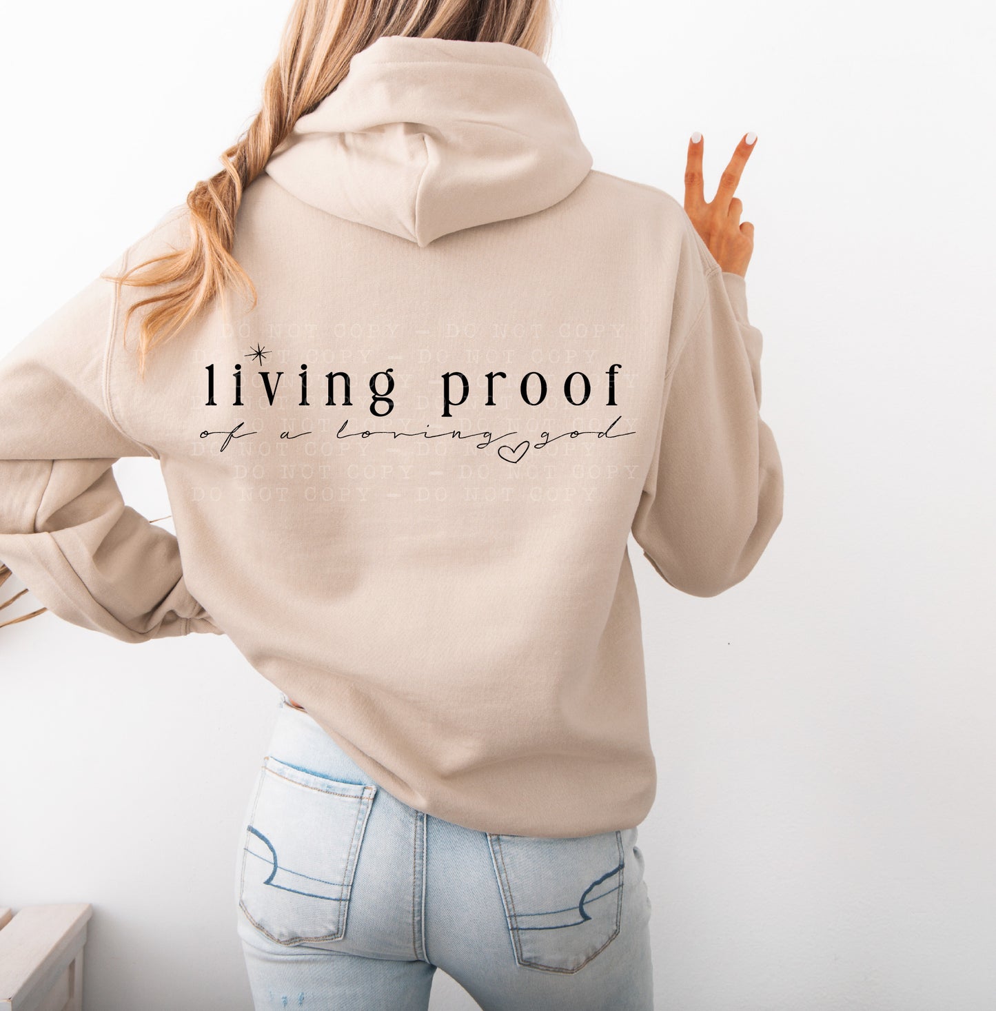 living proof of a loving god-screenprint transfer