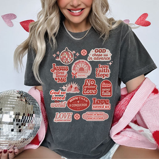 Jesus first loved me patches- DTF transfer