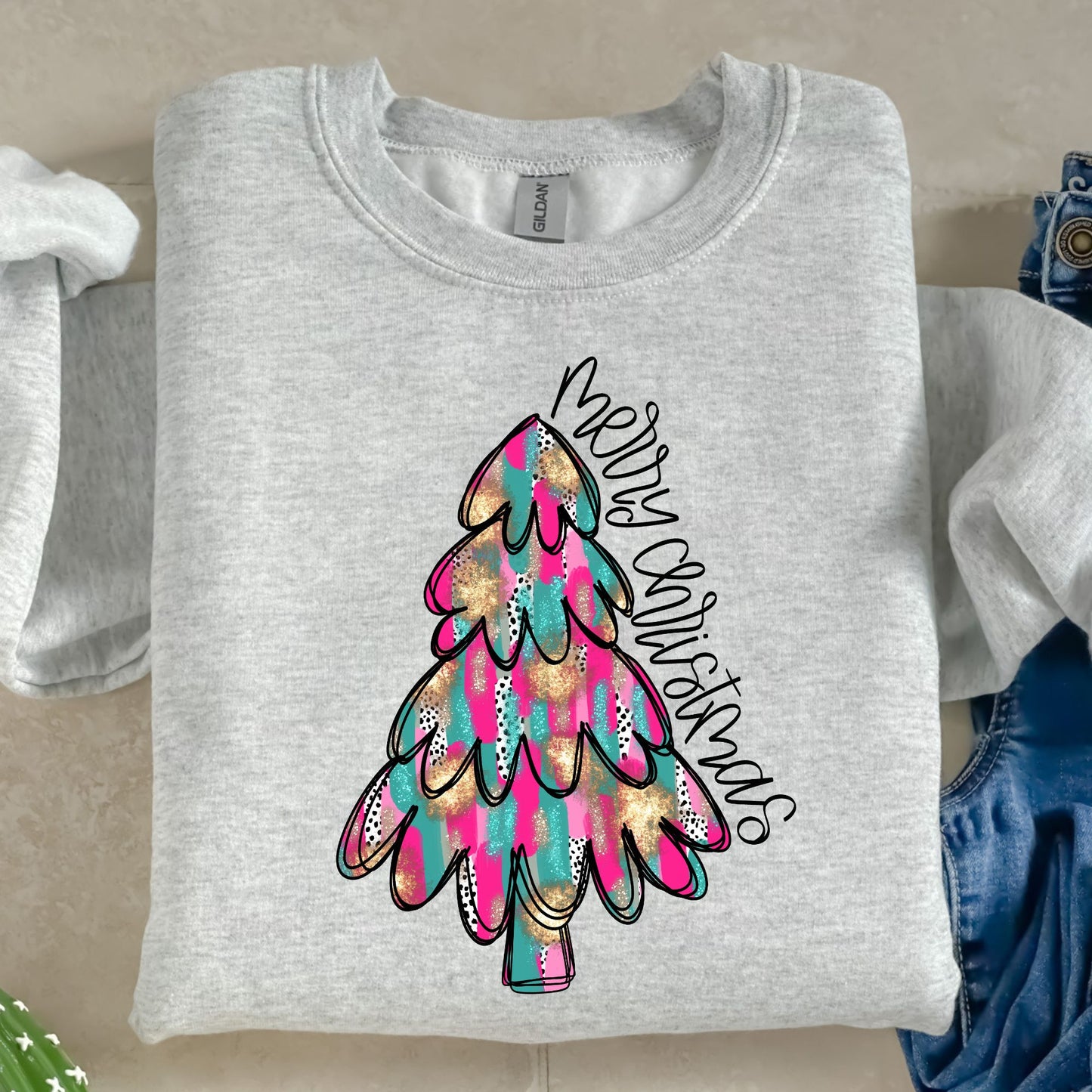 Merry Christmas Tree -DTF Transfer