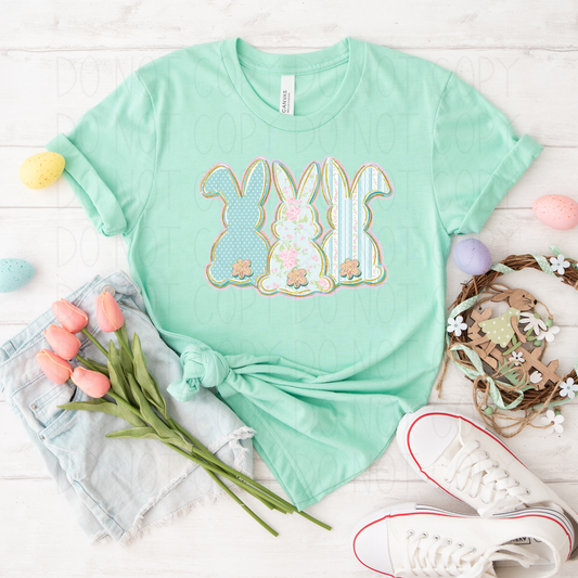 Bunny Trio- DTF Transfer