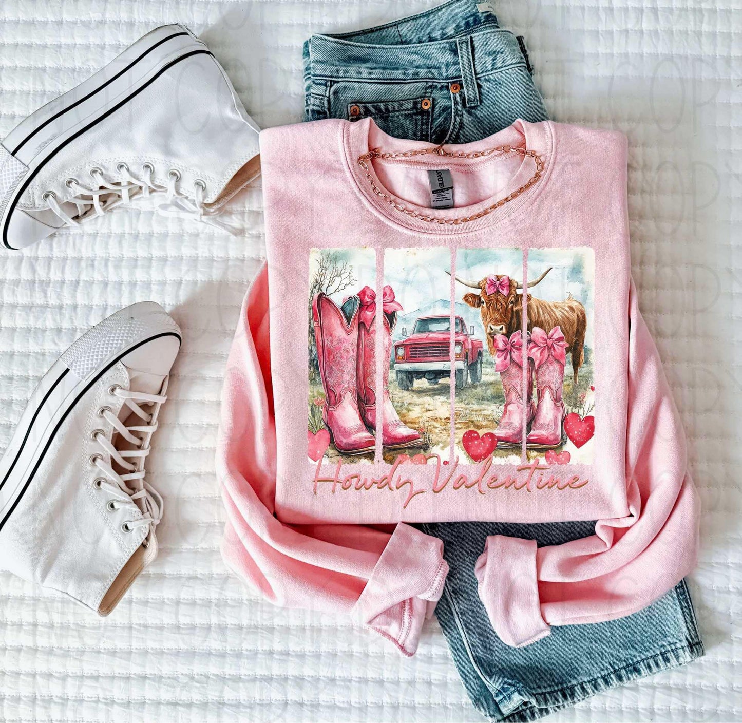 Howdy Valentine- Completed Sweatshirt