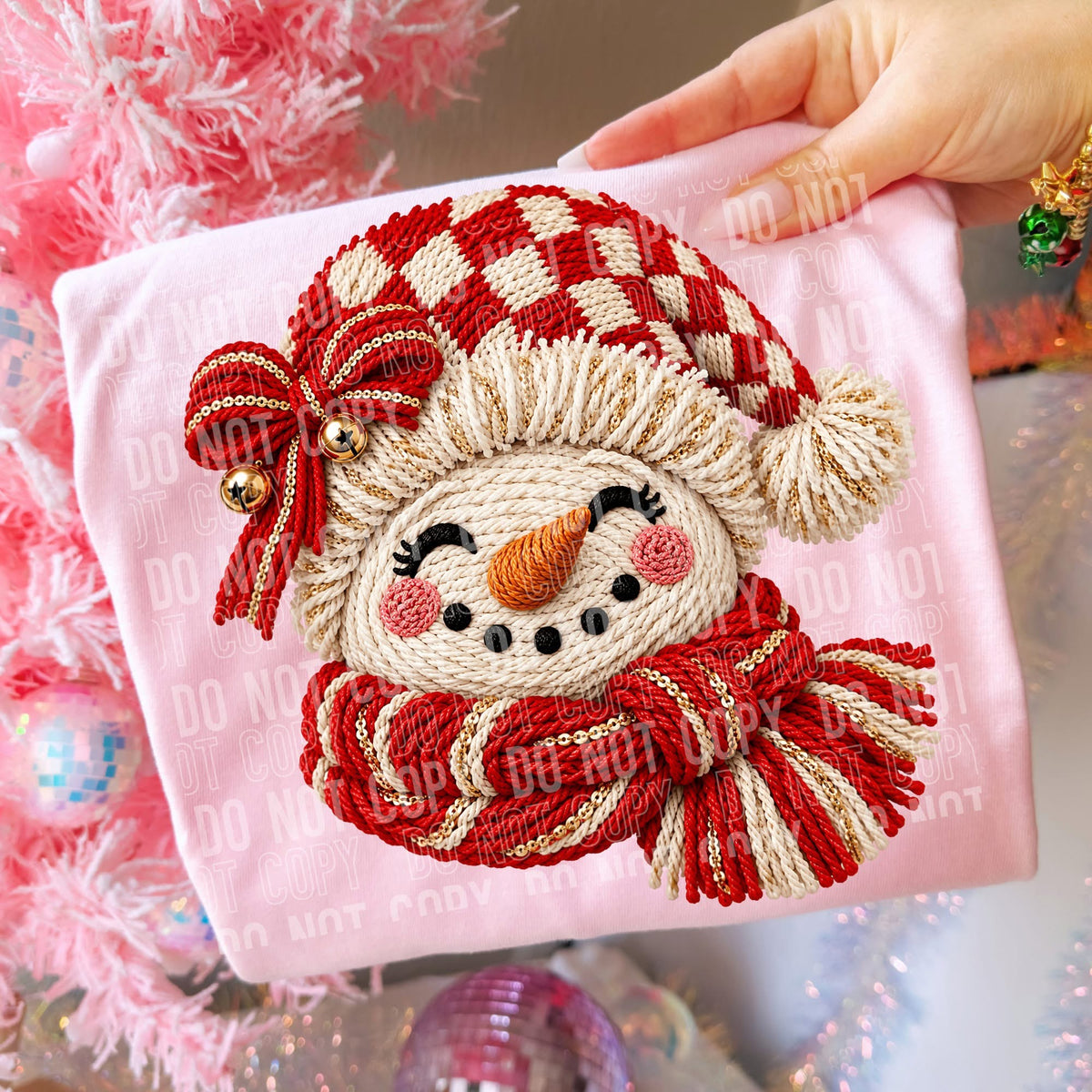 Faux Yarn Snowman - DTF Transfer