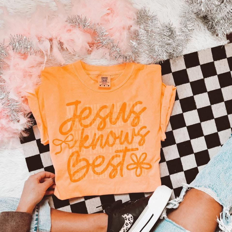 Jesus knows best- Multi Color-DTF Transfer