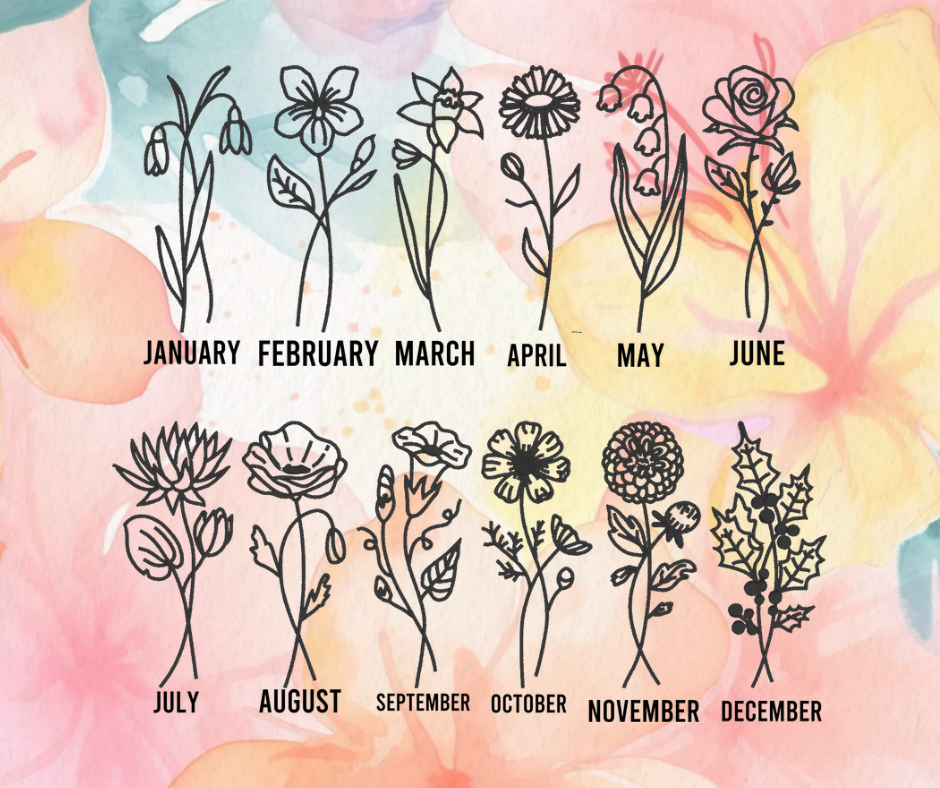 BIRTH MONTH - MOTHERS DAY- EMBROIDERY-TEE
