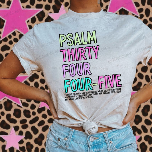 Psalm 34:4-5-DTF Transfer