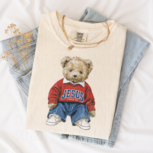 Jesus loves me Teddy Bear- DTF Transfer