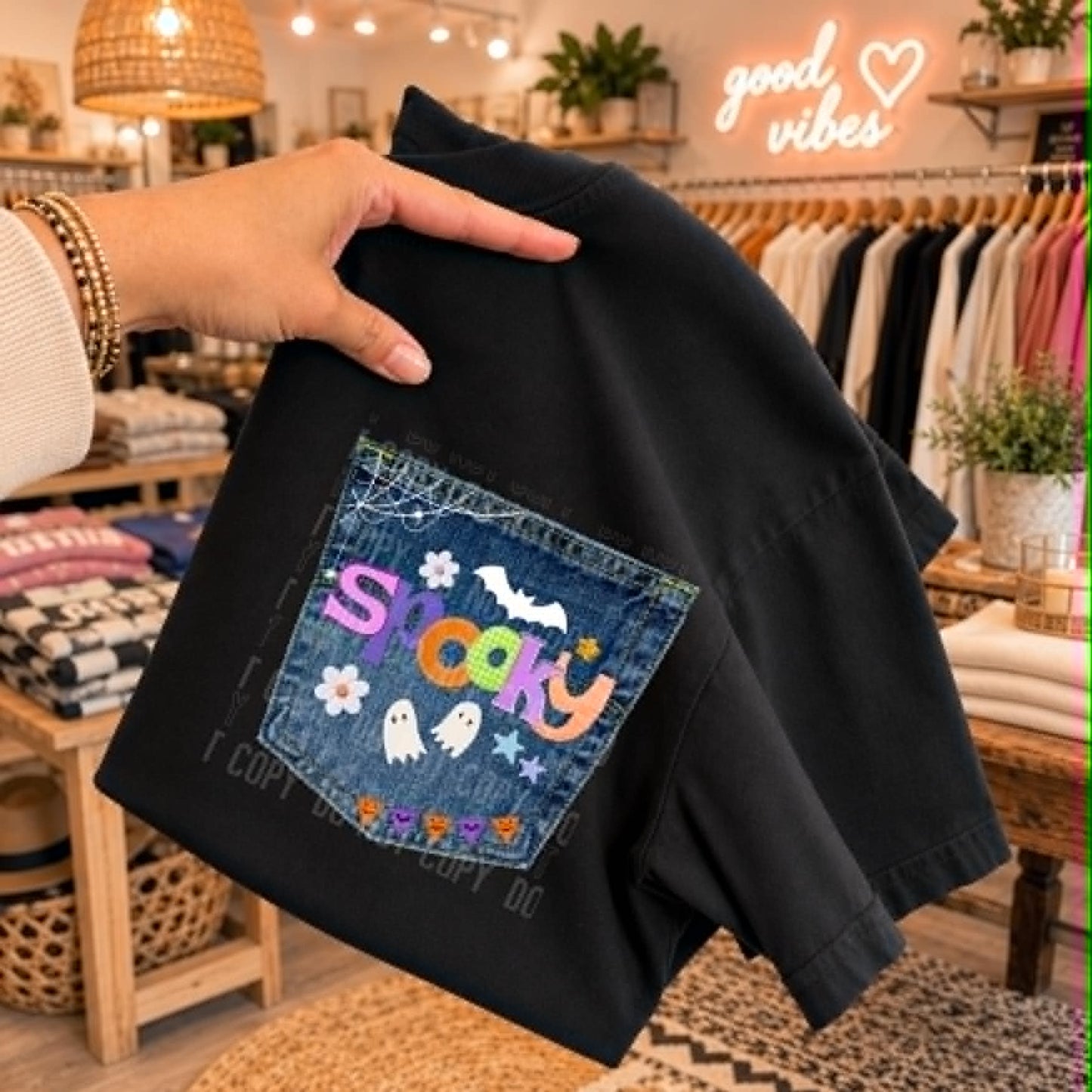 Spooky Denim Pocket - DTF Transfer