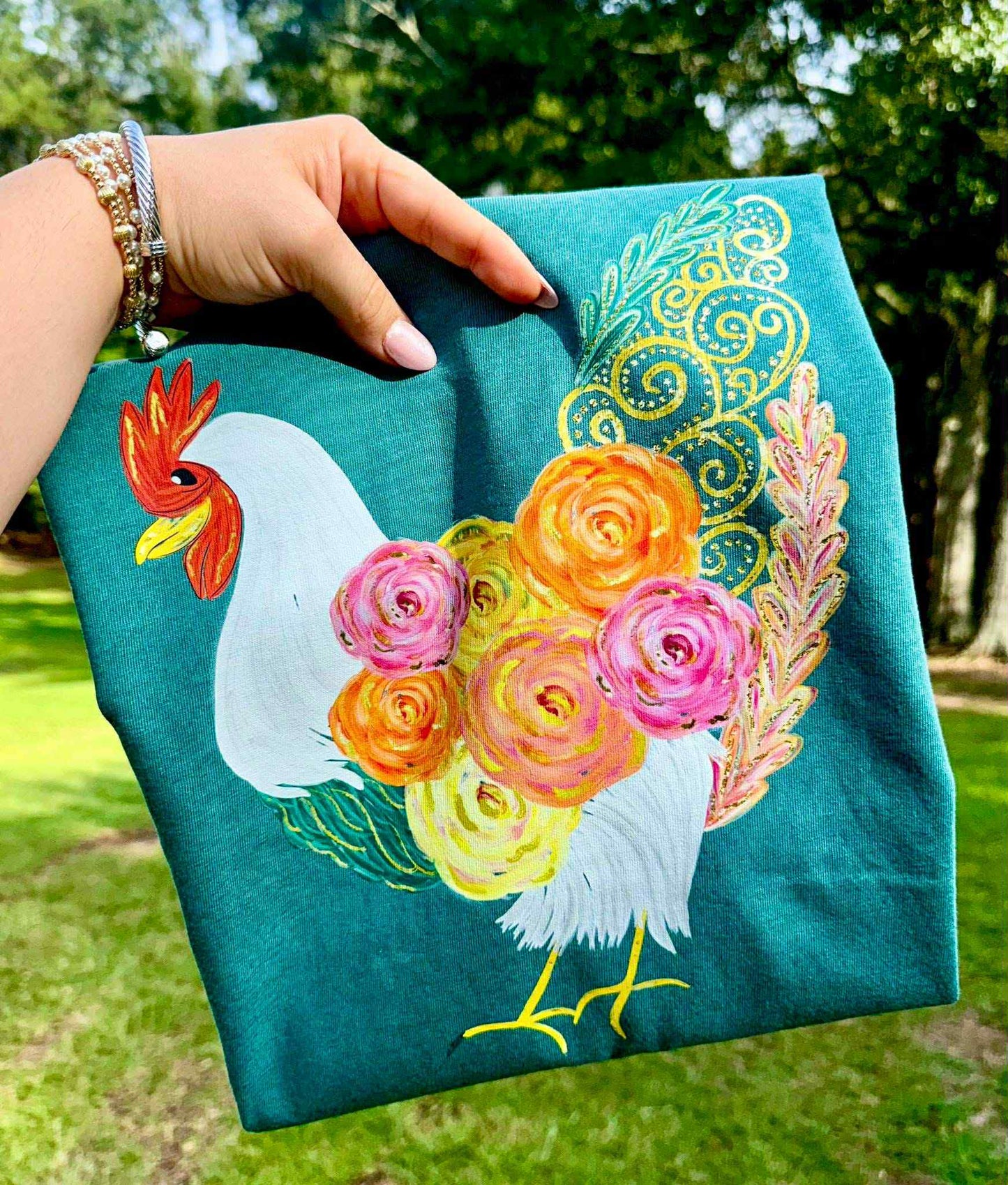 Chicken floral- DTF Transfer