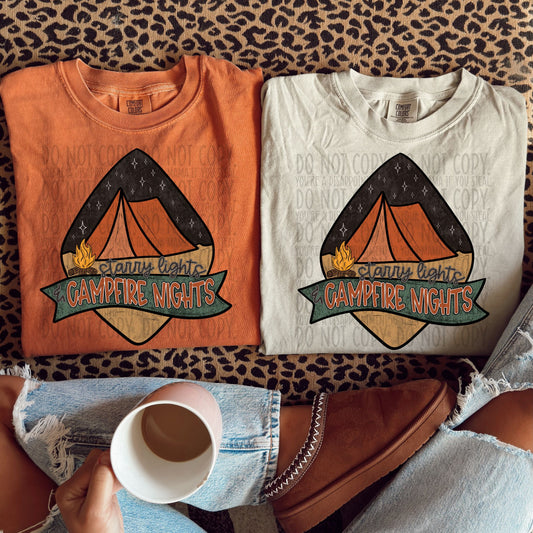 Starry Lights Campfire Nights - DTF Transfer