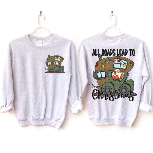 All Roads Lead to Christmas Leopard-DTF Transfer