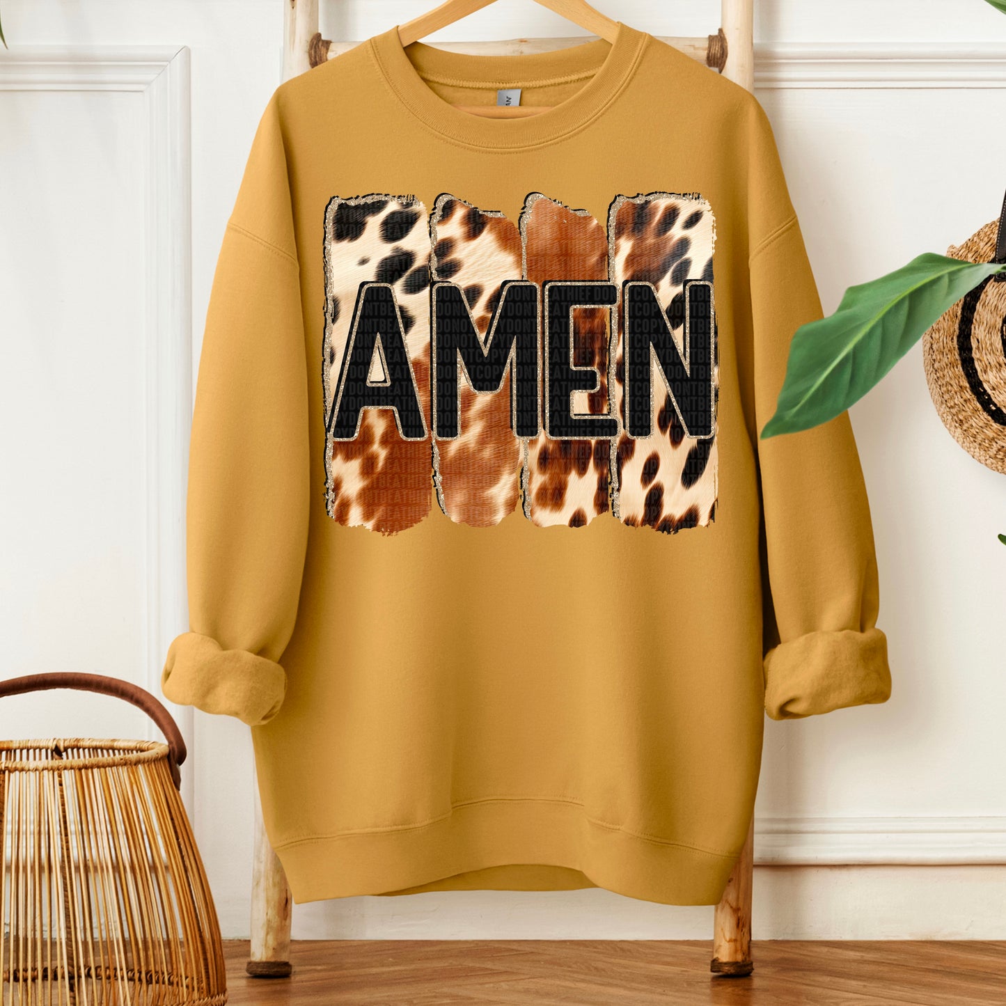 Amen cowhide-DTF Transfer