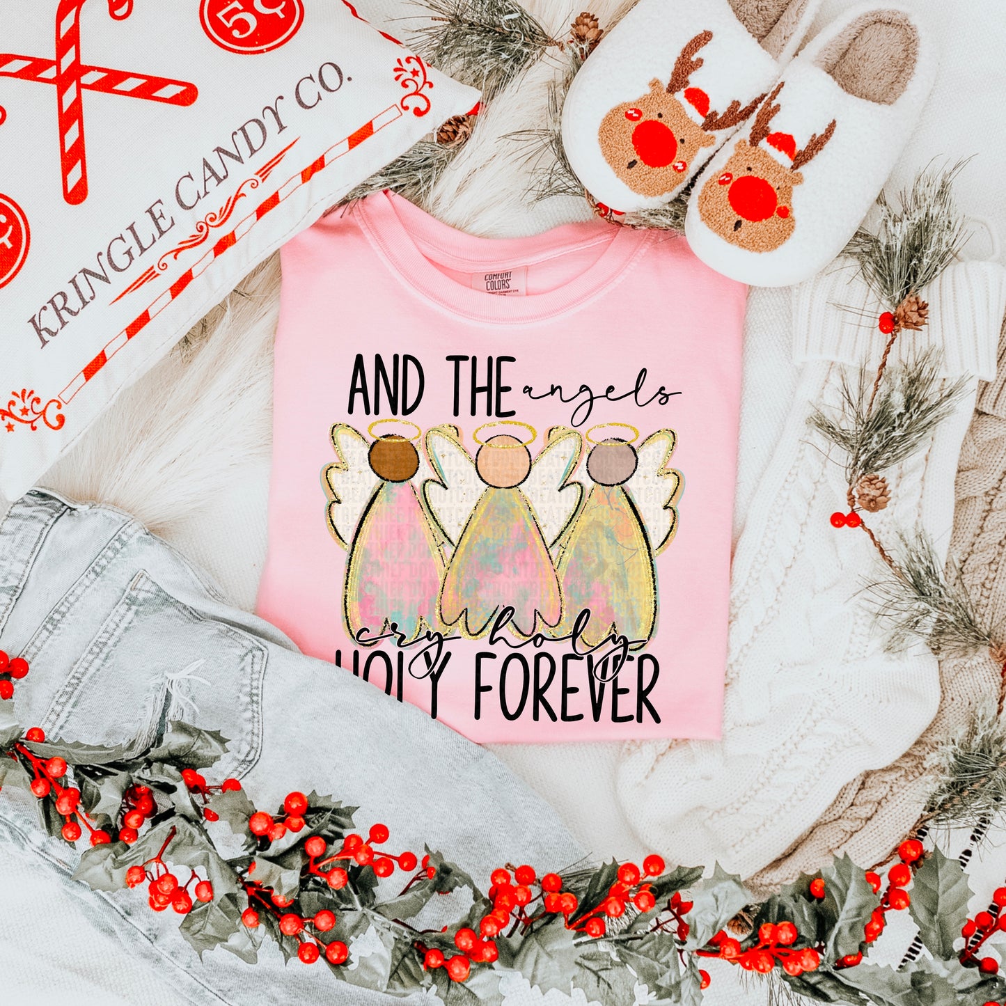 and the angles cry holy holy forever- DTF Transfer