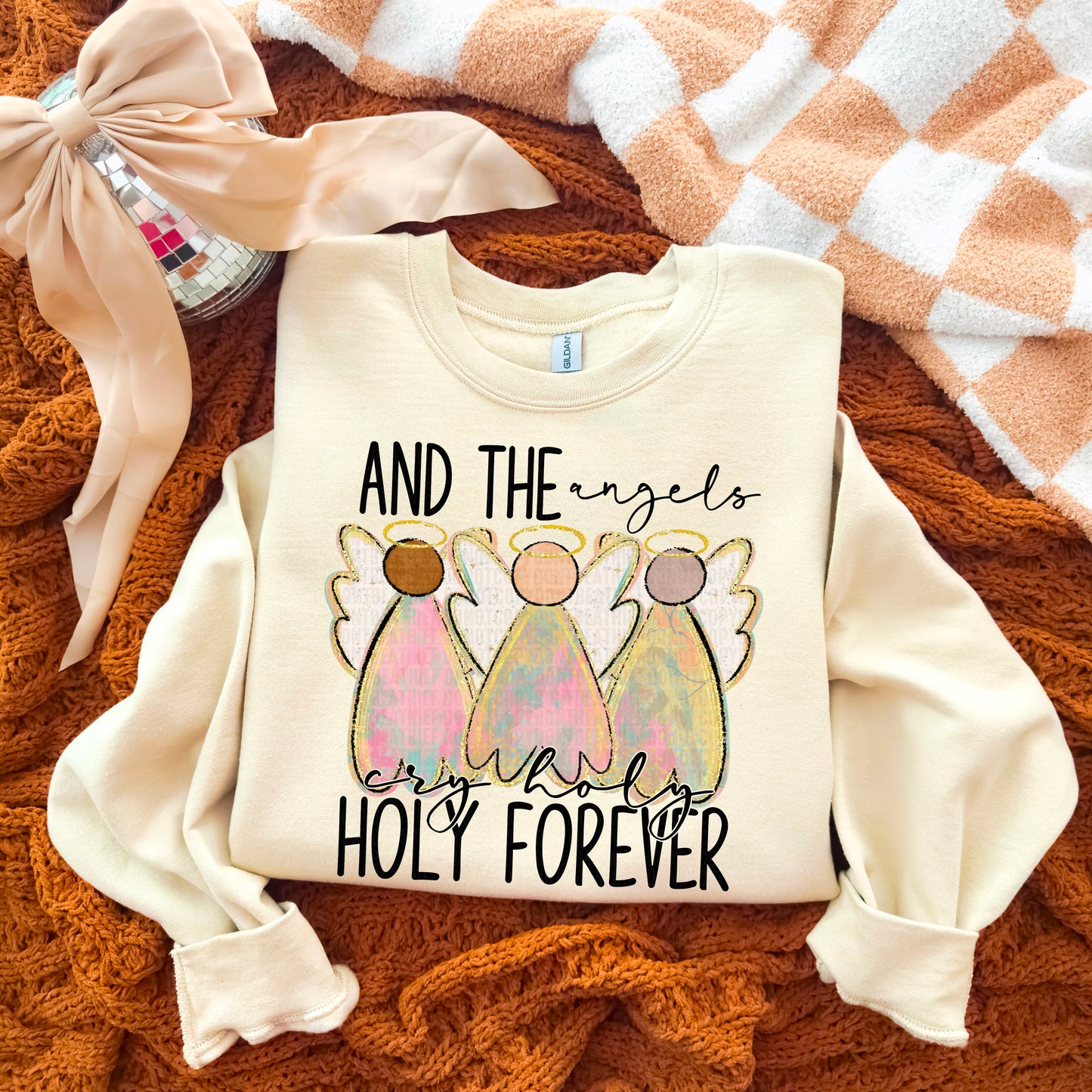 and the angles cry holy holy forever- DTF Transfer