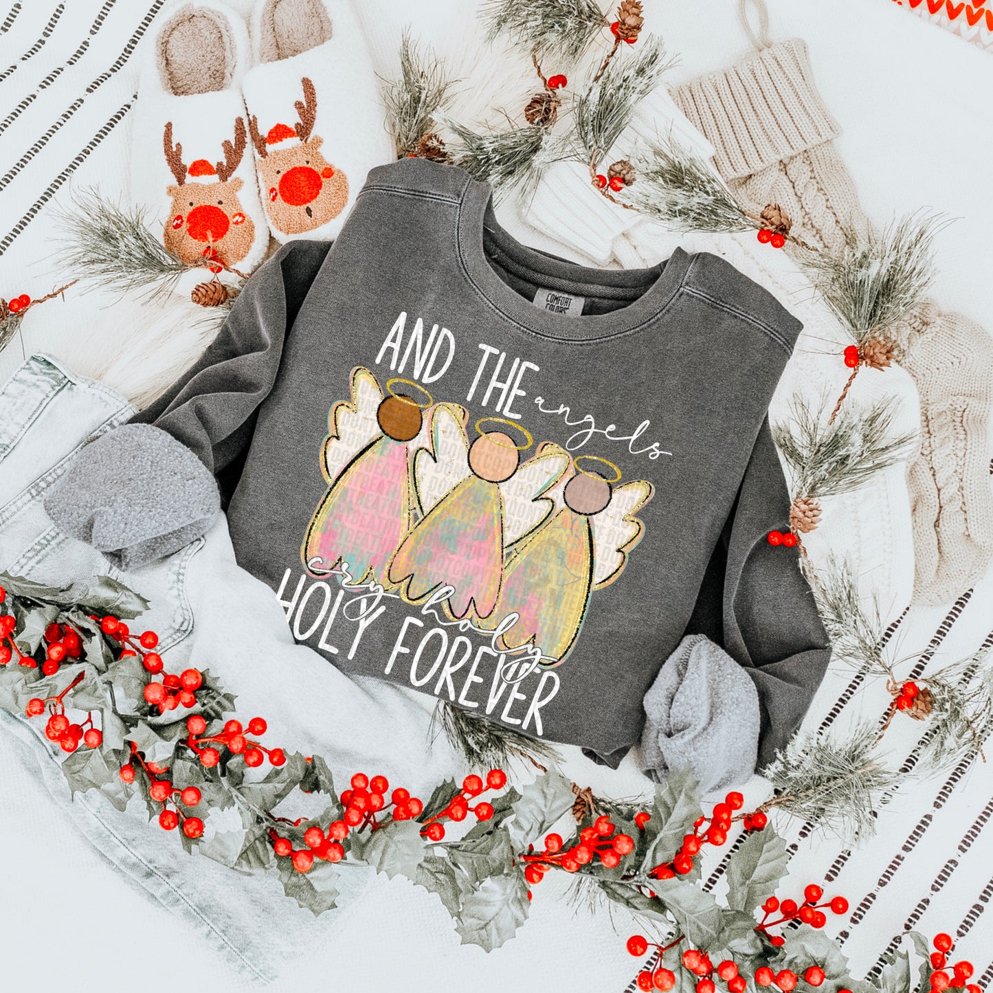 and the angles cry holy holy forever- DTF Transfer