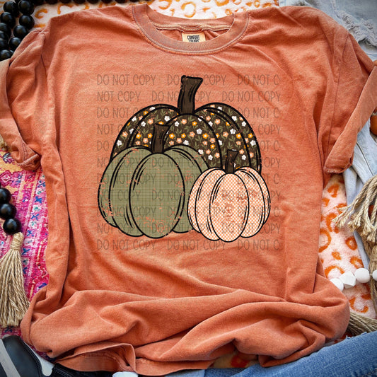 Floral Pumpkin-DTF Transfers